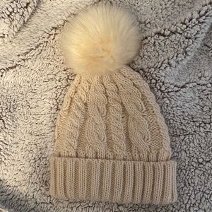 Anthropologie Wool PomPom Hat